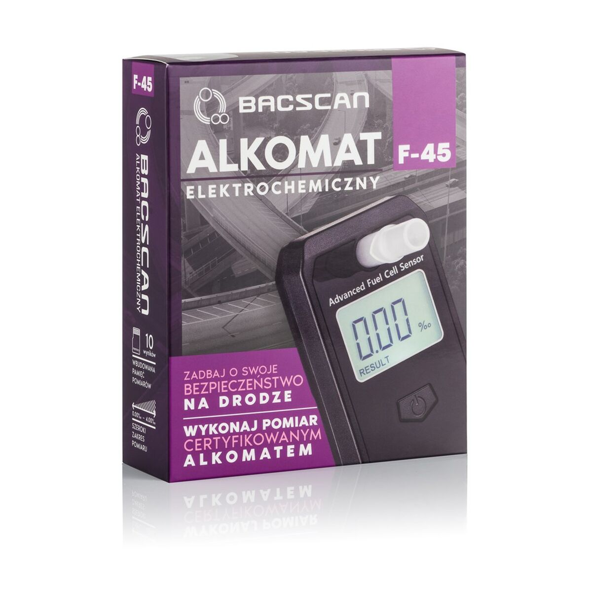 Digitaalinen alkometri Bacscan F-45 Musta